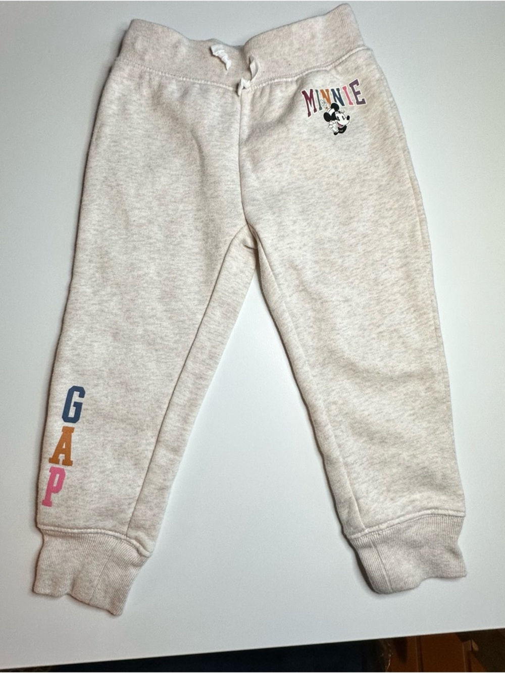 GAP Disney Kids Cream Minnie Sweatpants 3T
